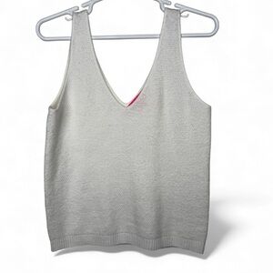 Lilly Pulitzer White V-Neck Textured Top